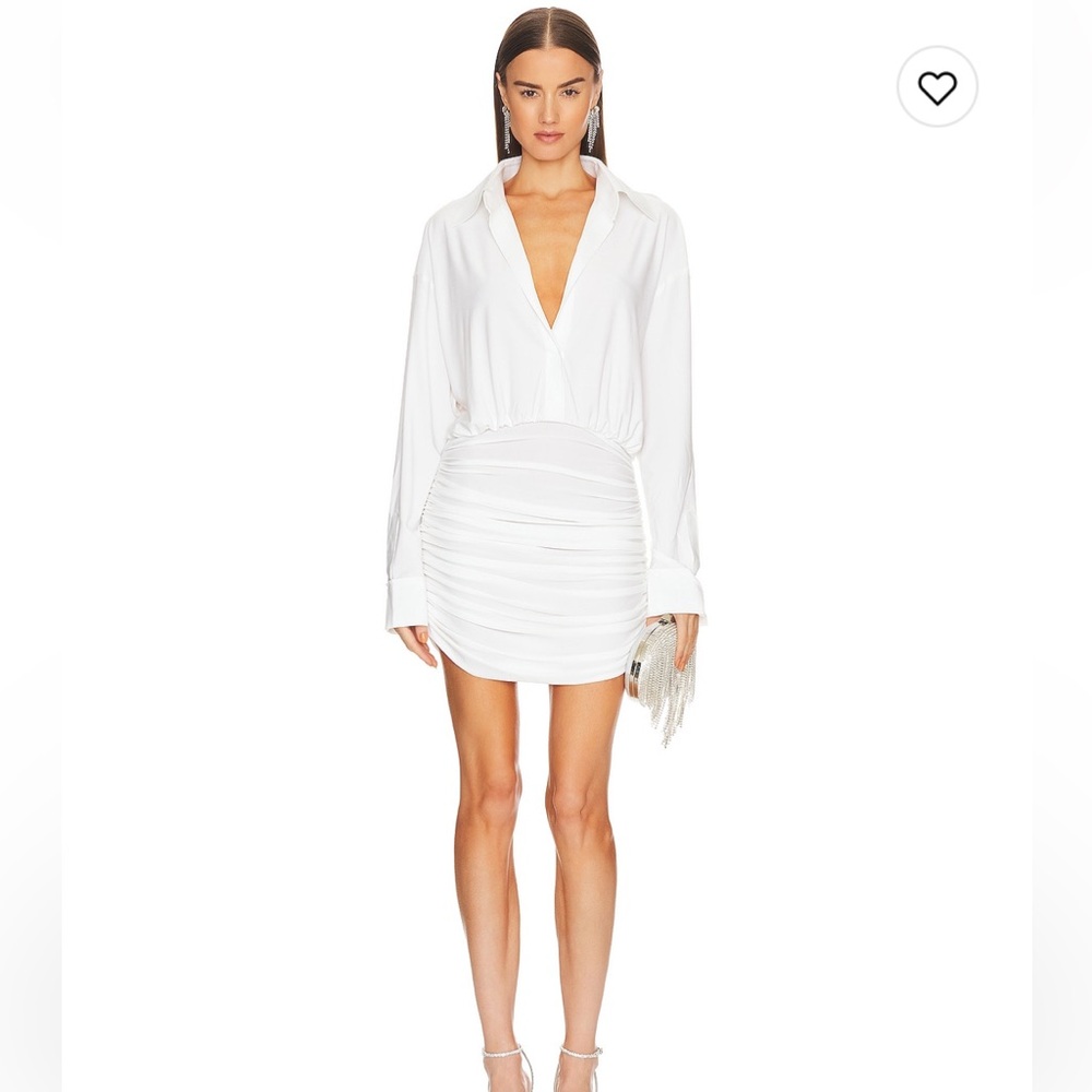 Norma Kamali Oversized Shirted Bottom Mini Dress